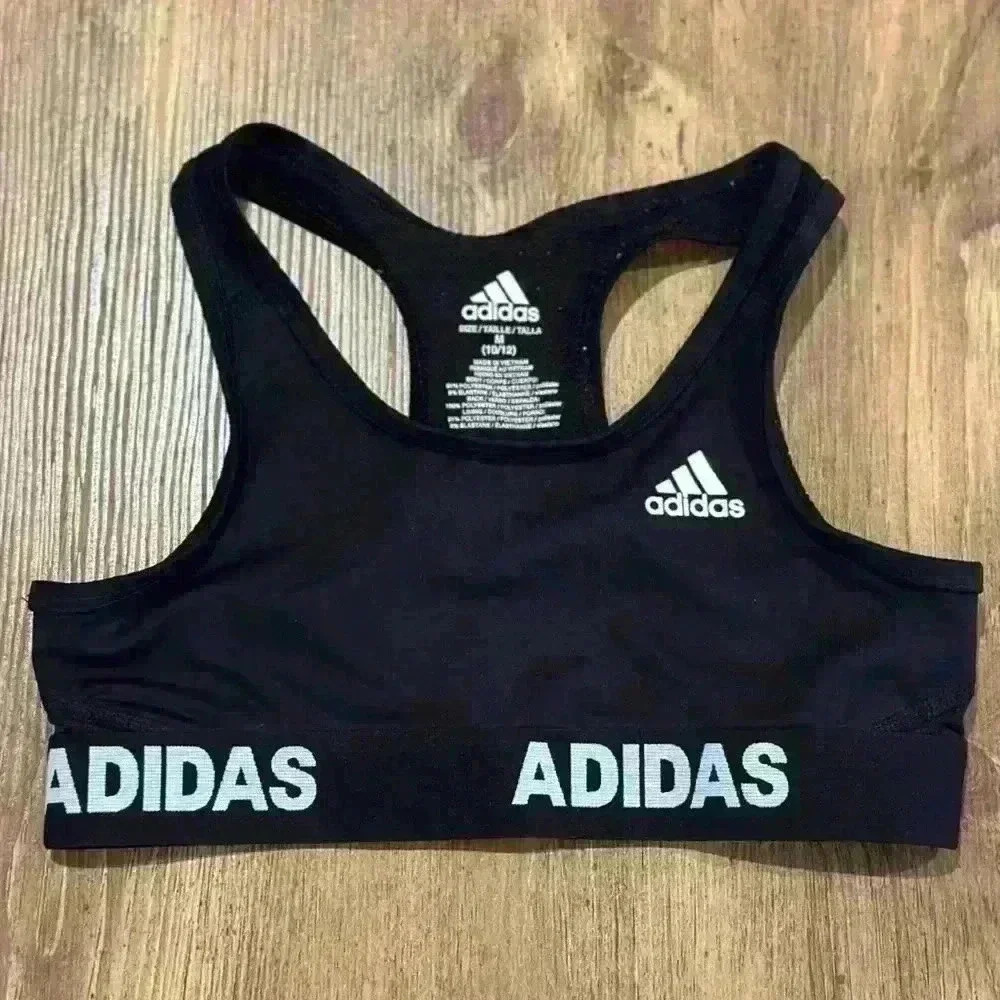 Adidas Girls Big Gym‎ Bra Black Size M(10/12)